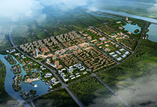 石嘴山市惠農(nóng)道路設(shè)計(jì)鳥瞰